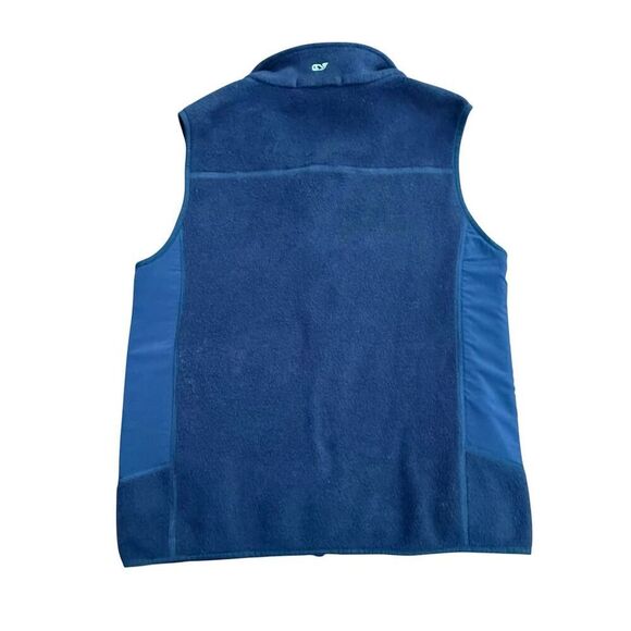 Vineyard Vines Boys' Harbor Fleece Vest Blue Size L Full-Zip Casual Large 16-18 - Picture 5 of 10